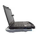 Gamber-Johnson Docking Station with Getac B360 Laptop and Screen Support Side View